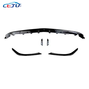 Kit de coche ABS negro brillante, alerón de parachoques delantero, divisores laterales de labio de barbilla, Canards para Mercedes Benz a Class W177 A45 S <span class=keywords><strong>AMG</strong></span> 2019-2025 - Product Image 3