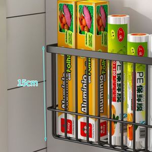 Organizador de Almacenamiento Magnético para Refrigerador, Cesta Metálica sin Perforaciones para Cocina - Product Image 6