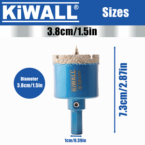 Jeu de forets hélicoïdaux en acier à haute teneur en carbone bleu, scie cloche pour marbre, 38 pièces, 16mm-200mm, pour perçage du métal - Product Image 4