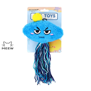 Jouet pour chat en peluche méduse mignon avec herbe à chat, pompon en fil résistant aux morsures, jouet autonome pour chaton - Product Image 1