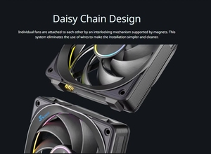 Ventilateur de boîtier <span class=keywords><strong>PC</strong></span> Sea <span class=keywords><strong>Sonic</strong></span> MagFlow 120 ARGB noir, nouveau style, silencieux, pour refroidissement de <span class=keywords><strong>PC</strong></span> de jeu - Product Image 6
