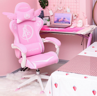 Silla Gamer Sailor Moon Rosa con Reposabrazos Articulados, Diseño Ejecutivo para Sala de Estudio, Reclinación de 150 Grados y Reposacabezas, Actualizada en Rumania