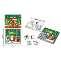 Nouveauté 2026 : Ensemble de jeu DIY sur le thème de Noël, cadeau récompense, jouet éducatif, blocs de construction et carnet de croquis pour enfants