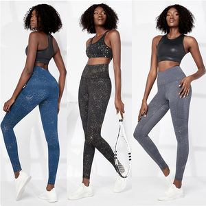 Ensemble de pantalons de yoga respirants et ajustés à taille haute à imprimé camouflage par sublimation - Product Image 6