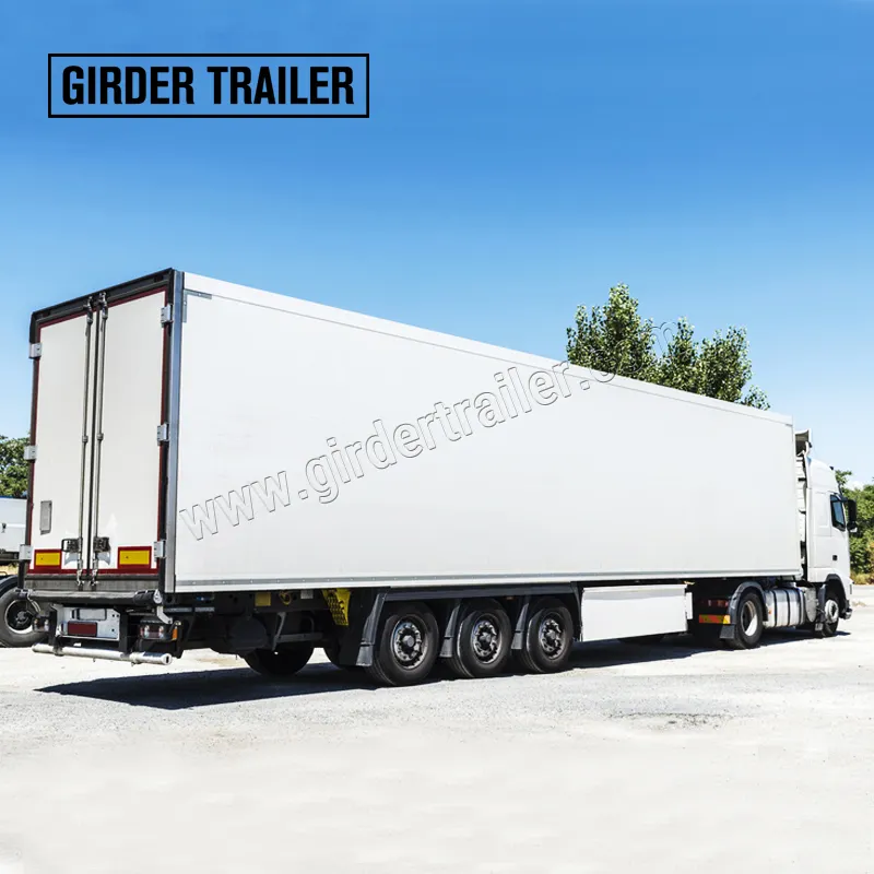 三軸貨物バンリーファーミートレールモバイルフリーザートレーラー53フィート収納冷蔵セミトレーラートラック販売
