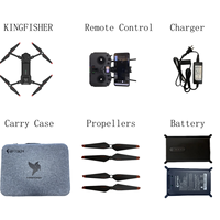 KINGFISHER K-360 Drone professionnel 4K étanche longue portée avec GPS et système de largage d'appâts pour la pêche en mer et en lac