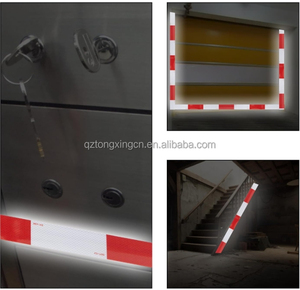 شريط عاكس لاصق للسلامة DOT-C2 أحمر وأبيض منشوري عاكس للضوء للمركبات والمقطورات والشاحنات - Product Image 3