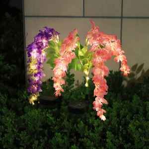 Solar Simulation Wisteria Flower <b>Light</b> Outdoor Waterproof Ground Lamp Solar Lawn <b>Light</b> Garden Courtyard <b>Plug</b> In <b>Light</b> - Product Image 4