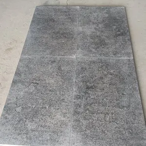 Acid-wash Blue Limestone tile flooring paver flamed blue limestone cladding tumbled blue limestone brick for pool