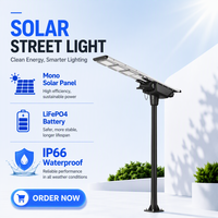 Éclairage solaire de rue à haute efficacité 100W IP66 190LM/W LED avec télécommande intelligente, garantie de 3 ans, construction en alliage d'aluminium