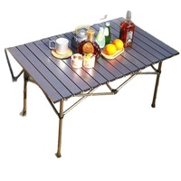 Table de pique-nique Yuanye pour l'extérieur, pliable, rectangulaire, facile à utiliser, épaissie, pour barbecue, idéale pour le camping et les soirées.