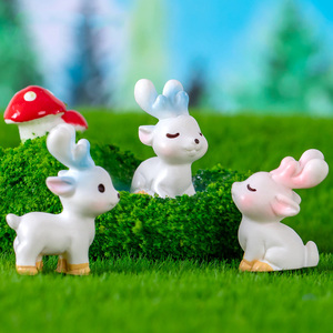 Micro Landscape Model Elk Ornament Resin Elk Unicorn Desktop Adornment Keychain Car Decor Accessories Blind Bag Surprise Toys - Product Image 4