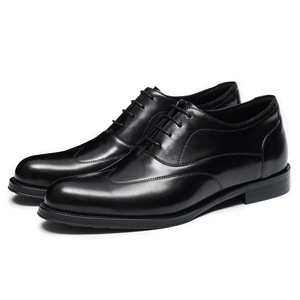 High-heel leather shoes for men - top-grade cowhide business formal pointed-<b>toe</b> oxford shoes - wedding men's shoes - Product Image 1