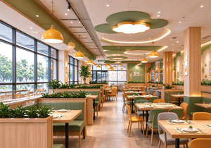 Mobilier d'intérieur personnalisé pour restaurant familial, aire de jeux pour enfants, comptoir de salle à manger, aménagement de restaurant - Product Image 2