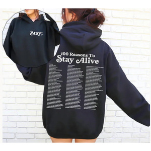 Sudaderas con capucha Stay Another Day Hoodie, 99 razones para vivir Sudadera con capucha - Product Image 6