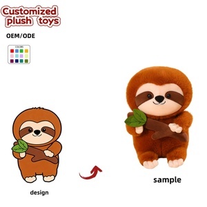 ตุ๊กตาสลอธแบบกำหนดเอง OEM/ODM พร้อมกิ่งไม้ - ปรับแต่งสีและลวดลายได้ ตุ๊กตาสลอธสั่งทำพิเศษสำหรับของขวัญและสร้างแบรนด์ - Product Image 1