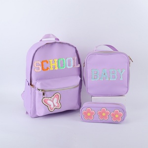 2024 RTS cô gái chàng trai trở lại trường học màu hồng bookbag 3 pcs ăn trưa dã ngoại bút chì Pouch trở lại gói trẻ em ba lô túi thiết lập túi của các trường học - Product Image 2