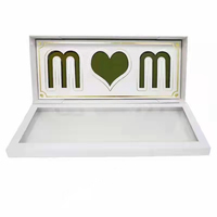 Grand rectangle fête des mères, boîte de livraison de fleurs avec fenêtre en pvc transparent pour fête des mères, emballage de roses de fleurs fraîches préposées