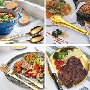 Juego de Cuchillos, Tenedores y Cucharas de Acero Inoxidable, 20 Piezas, Pinzas para Barbacoa, Plato para Cena, Cubertería Portátil para Acampar al Aire Libre - Product Image 4