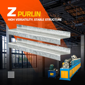 Mesin pembentuk gulungan baja saluran C & Z Purlin berbasis PLC standar tinggi tingkat tinggi untuk bahan bangunan rendah - Product Image 2