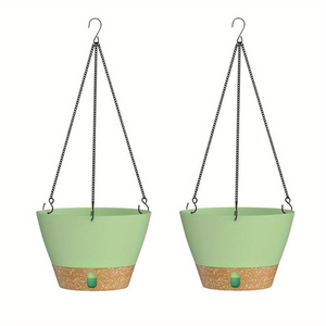 <span class=keywords><strong>Fioriere</strong></span> <span class=keywords><strong>Sospese</strong></span> dal Design Moderno e Minimalista con Livello d'Acqua Visibile e Foro di Drenaggio, Autoirriganti per Uso Interno/Esterno - Product Image 2