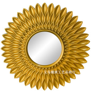 <span class=keywords><strong>Espejo</strong></span> Decorativo <span class=keywords><strong>Dorado</strong></span> para Pared, Artesanía Decorativa Colgante, <span class=keywords><strong>Espejo</strong></span> <span class=keywords><strong>Redondo</strong></span> Pequeño para Decoración de Pared de Dormitorio - Product Image 2