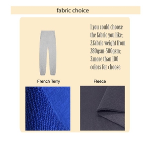Venta al por mayor de <span class=keywords><strong>ropa</strong></span> de gimnasio informal de peso pesado térmico Unisex Joggers Pantalones con cordón Servicio OEM pantalones de chándal - Product Image 4