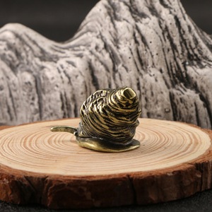 Decorazione da Scrivania in Ottone Antico a Forma di Lumaca in Corsa, Artigianato in Metallo, Regalo Decorativo - Product Image 3