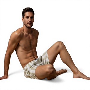Shorts de bain imprimés pour hommes, taille élastique, respirants, séchage rapide, avec cordon de serrage, décontractés, pour l'été - Product Image 2