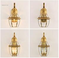 Appliques murales LED en laiton de style vintage européen Highlux 10W E14 E27, verre étanche IP65, lampes de jardin LED pour cour