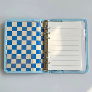 Quaderno <span class=keywords><strong>a</strong></span> <span class=keywords><strong>Spirale</strong></span> A5 con Texture <span class=keywords><strong>a</strong></span> Scacchi per Studenti, Pagine Interne Sostituibili, Logo Personalizzato, Colore e Stampa Personalizzati - Product Image 5
