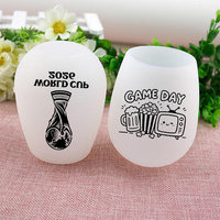 Mugs à bière en silicone 12 oz personnalisables OEM/ODM avec logo, anti-fuite, sans BPA, souvenir pour supporters de football, tasse de fête, portable pour l'extérieur