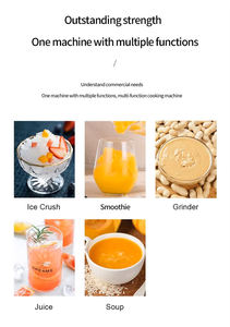 خلاط كهربائي تجاري سعة 3.8 لتر مع كسارة ثلج وقطاعة فول الصويا، مستورد من الخارج، صانع عصائر، للمطبخ والمركبات الترفيهية، مع أزرار تحكم و5 سرعات فأكثر - Product Image 5