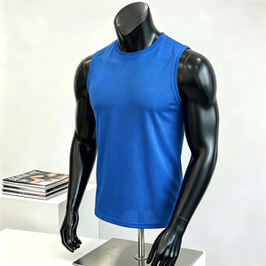 Black <b>Mesh</b> <b>Men</b> Tank <b>Top</b> Sleeveless Sports Vest Fitness Training Customizable Logo - Product Image 5