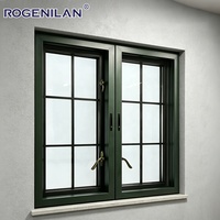 Fenêtre à battant française en aluminium sur mesure Rogenilan, double vitrage, extérieur, vitrage Low-E, pour maisons