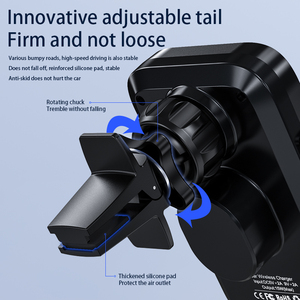 <span class=keywords><strong>Chargeur</strong></span> sans fil 15W pince automatique double bobine support par gravité à <span class=keywords><strong>induction</strong></span> <span class=keywords><strong>chargeur</strong></span> sans fil de <span class=keywords><strong>voiture</strong></span> pour téléphones - Product Image 6