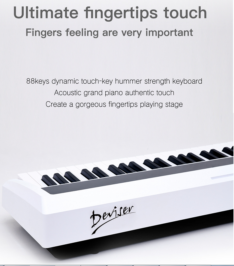 Professional Electronic Piano Keyboard 88 Keys Portable Piano For Studio