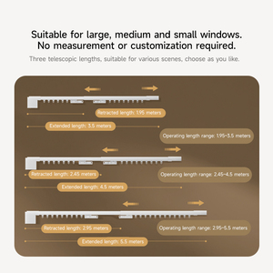Rail de <span class=keywords><strong>rideau</strong></span> motorisé intelligent KEMEK de qualité professionnelle en aluminium pour projets de bureaux et d'hôtels - Product Image 5