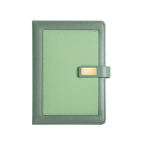 Carnet de notes promotionnel de luxe en gros pour cadeau d'entreprise Agenda vert personnalisé Bloc-notes en cuir PU Coffret cadeau d'entreprise avec stylo