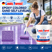 Vente en gros directe usine – Système de revêtement de sol époxy 3-en-1 personnalisé, écologique, avec sable de quartz coloré, pour atelier