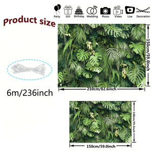 Vert <span class=keywords><strong>Tropical</strong></span> Vert Feuilles Photo Fond Pour Mariage Mariée Douche Partie Décor Jungle Safari Plantes Photographie Toile de Fond - Product Image 5