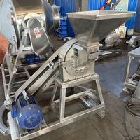 Petit moulin à farine de blé, de haricots et de maïs en acier inoxydable à haute productivité, pulvérisateur de poudre super fine avec pompe à roulement 220V/380V