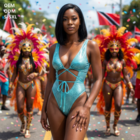 Maillot de bain monokini brillant effet peau de serpent pour femme, tenue de carnaval Jouvert 2027, pour festival, rave, tenue du lundi, vente en gros, usine OEM ODM