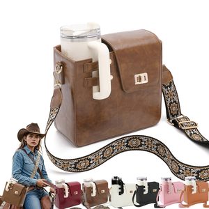 Purse Cup Holder Tumbler Purse Outdoor Crossbody Water Bottle Bag with Strap for Women with Water Bottle Pocket - Product Image 1