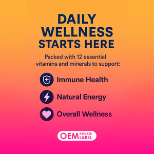 סוכריות לעיסות מולטי-ויטמין של יצרן מקורי עם ויטמין A, C, D3, E, קומפלקס <span class=keywords><strong>B</strong></span> מלא, אבץ, יוד, <span class=keywords><strong>12</strong></span> ויטמינים ומינרלים חיוניים לאנרגיה טבעית - Product Image 5