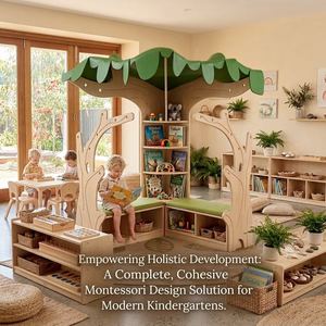 Bibliothèque Montessori pour Crèche <span class=keywords><strong>et</strong></span> Maternelle, Étagère à Livres Coin Lecture pour Enfants, Meuble de Garderie - Product Image 2