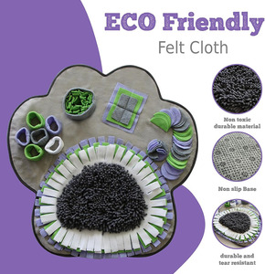 Tapis de renifflement pour chien en forme de patte, tapis interactif d'alimentation lente pour la stimulation mentale, jouet de puzzle pour développer les compétences naturelles de recherche de nourriture - Product Image 4