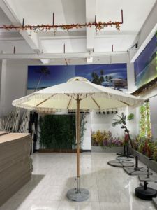 Parasol de plage à mât central en promotion, motif floral pour mariage, décoration personnalisée, impression géante, fixation murale extérieure - Product Image 5