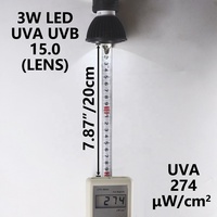 Lampe à LED UVB 15.0 3W pour reptiles Ampoule de reptile UV Dragon barbu UVA UVB LED Glow Light