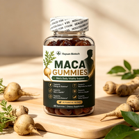 Gummies au Maca et au Ginseng, Extrait Noir, Rouge, Jaune, Cacao, Casher, Sans Arômes ni Colorants Artificiels